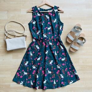 SM Wardrobe green dress “All Over Bunnies”